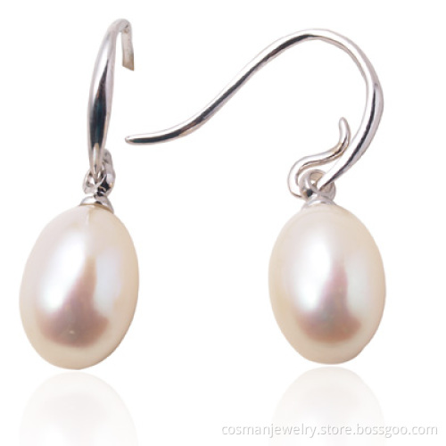 vintage real pink freshwater pearl earrings